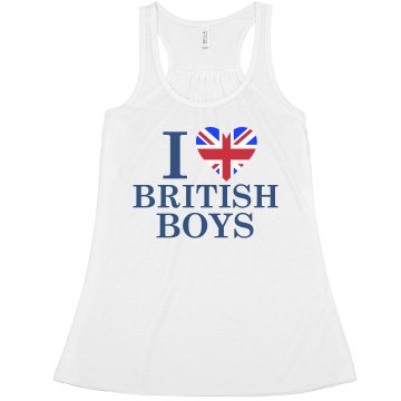 I Heart British Boys Misses Bella Flowy Boxy Lightweight Crop Tank
