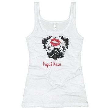 Pugs & Kisses Junior Fit Basic Bella 2x1 Rib Tank Top