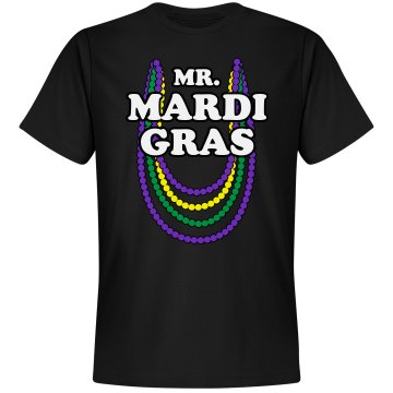 Mr. Mardi Gras Unisex Gildan Heavy Cotton Crew Neck Tee