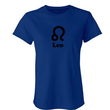 Astrological Leo Sign Junior Fit Bella Crewneck Jersey Tee