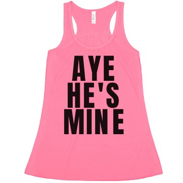 Aye He's Mine Misses American Apparel Neon Oversized Crop Tank
