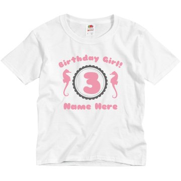 Birthday Girl! Youth Basic Gildan Ultra Cotton Crew Neck Tee