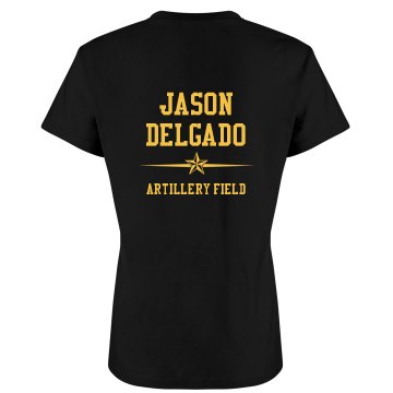 The Army Has My Soldier Junior Fit Bella Sheer Longer Length Rib Tee