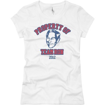 Property of Ron Paul Junior Fit Basic Bella Favorite Tee
