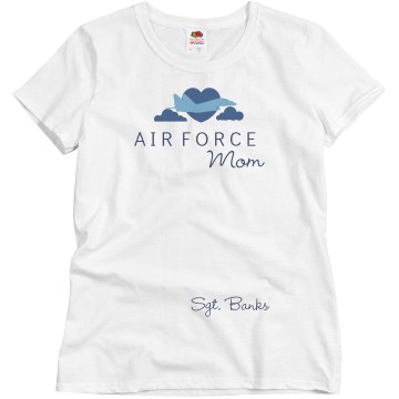 Air Force Mom Misses Relaxed Fit Basic Gildan Ultra Cotton Tee