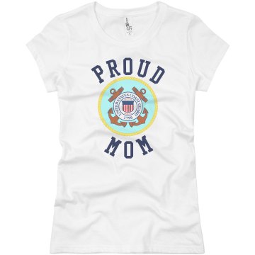 Coast Guard Mom Junior Fit Basic Bella Favorite Tee