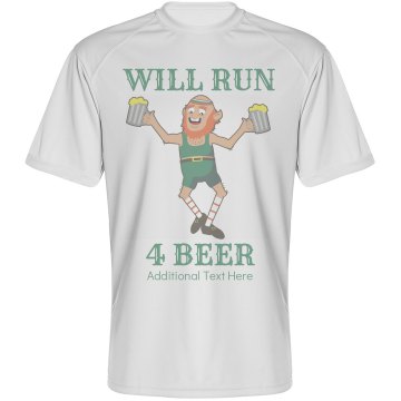 Will Run 4 Beer Unisex Gildan Heavy Cotton Crew Neck Tee