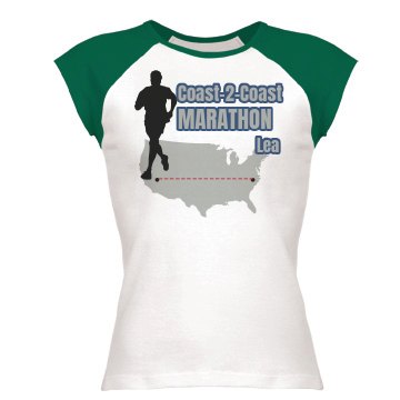 Marathon Tee Junior Fit Bella 1x1 Rib Ringer Tee