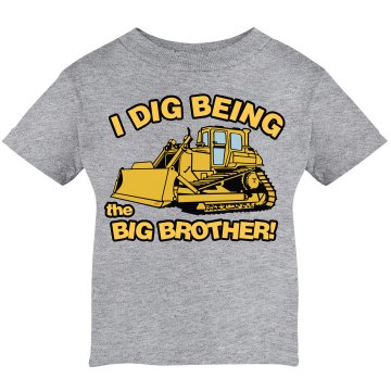 Dig Being the Big Brother Infant Rabbit Skins Cotton Tee