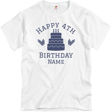 Happy 4th John Unisex Basic Gildan Heavy Cotton Crew Neck Tee