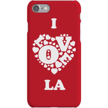 I Love Heart LA Plastic iPhone 5 Case White 