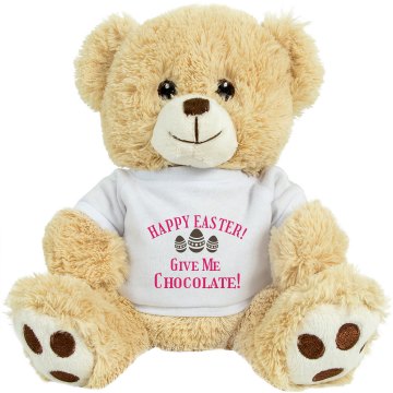 Happy Easter Chocolate Plush Pink Piggie