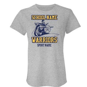 Warriors Mascot Template Junior Fit American Apparel Fine Jersey Tee