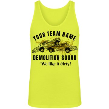 Demo Derby Team Tank Unisex American Apparel Neon Tank