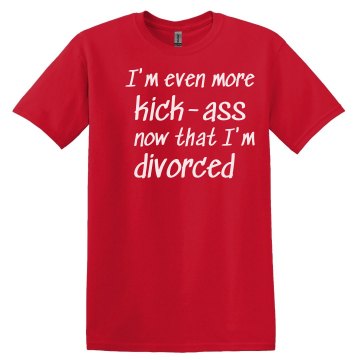 Kick-Ass Divorcee-mens Unisex Gildan Heavy Cotton Crew Neck Tee