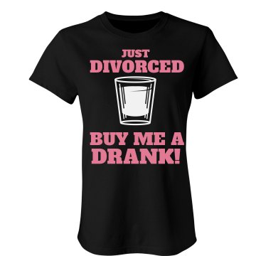 Just Divorced Junior Fit Bella Sheer Longer Length Rib Tee