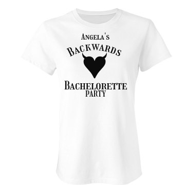 Backwards Bachelorette Junior Fit Bella Sheer Longer Length Rib Tank Top