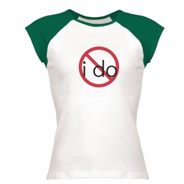 I Don't Junior Fit Bella 1x1 Rib Cap Sleeve Raglan Tee