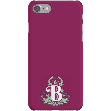 Custom B Monogrammed Case Plastic iPhone 5 Case White 