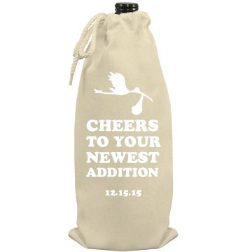 Cheers To The Baby Port Authority Wine Bag