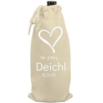 Newlyweds Love Wine Port Authority Wine Bag