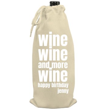 Wine Wine Wine Port Authority Wine Bag