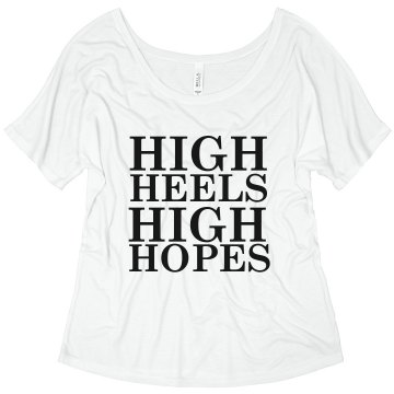 High Hopes Misses Bella Flowy V-Neck Half-Sleeve Tee