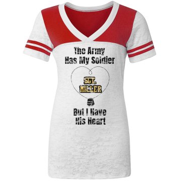 Army Girlfriend Tee Junior Fit Augusta 3/4 Legacy Raglan Tee