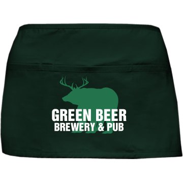 Green Beer Port Authority Waist Apron with Pockets