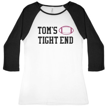 Tom's Tight End Junior Fit Bella 1x1 Rib 3/4 Sleeve Raglan Tee