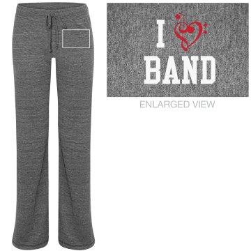I Heart Band Sweatpants Junior Fit Bella Straight Leg Fleece Sweatpant
