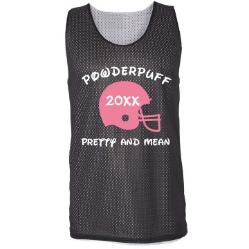 Pink and Black Powderpuff Badger Sport Mesh Reversible Tank