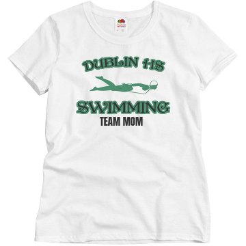 Dublin HS Team Mom Swim Misses Relaxed Fit Basic Gildan Ultra Cotton Tee
