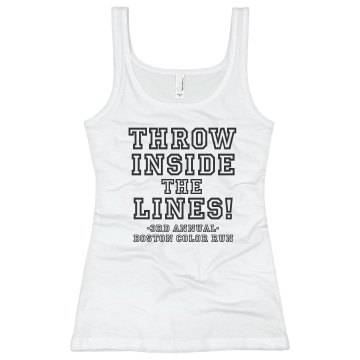 Color Run Lines Tank Junior Fit Basic Bella 2x1 Rib Tank Top