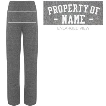 Property of Mike Sweats Junior Fit Bella Straight Leg Fleece Sweatpant