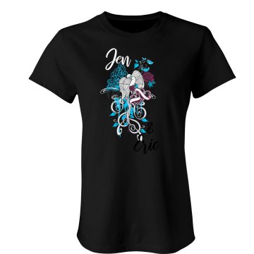 Jen & Eric Junior Fit Bella Sheer Longer Length Rib Tee