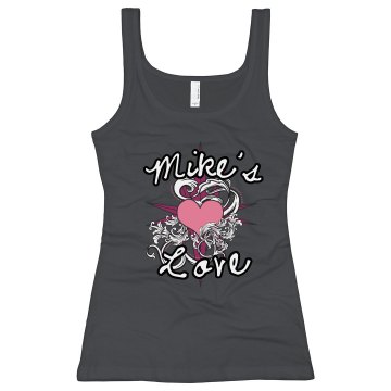 Mike's Love Junior Fit Bella Longer Length 1x1 Rib Tank Top