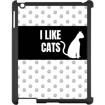 I Like Cats iPad Case Black iPad Snap-on Case