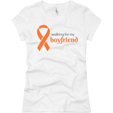 Walking For My Boyfriend Junior Fit Basic Bella Favorite Tee