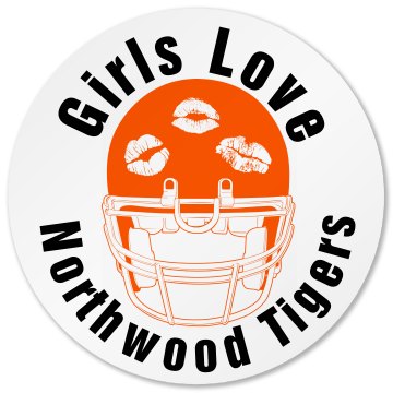 Northwood Tigers Football Round Sandstone Soaker Coaster