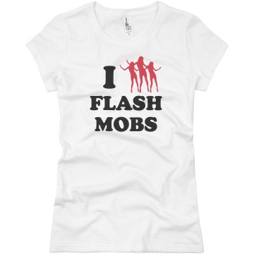 I Heart Dance Flash Mobs Junior Fit Basic Bella Favorite Tee