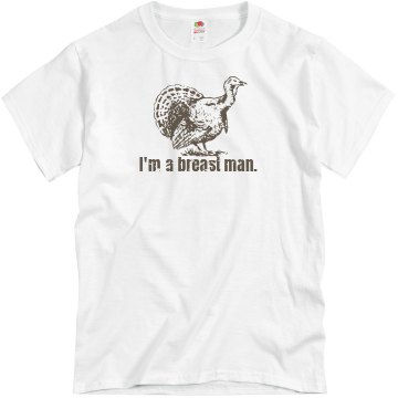 Breast Man DIstressed Unisex Basic Gildan Heavy Cotton Crew Neck Tee