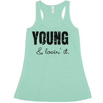 Young Distressed Tank Misses American Apparel Neon Oversized Crop Tank