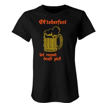 Oktoberfest Draft Pick Junior Fit Bella Sheer Longer Length Rib Tee