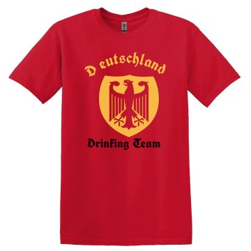 Deutschland Drinking Team Unisex Gildan Heavy Cotton Crew Neck Tee