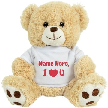 Jamaad I Heart You Medium Plush Teddy Bear