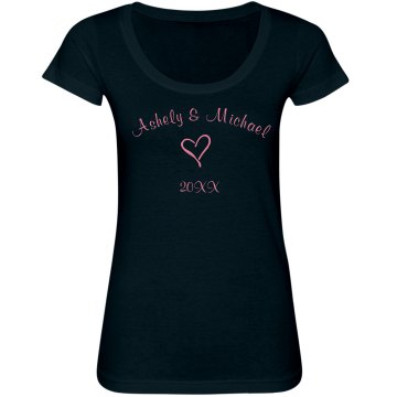 Ashley & Michael Junior Fit Bella Sheer Longer Length Rib V-Neck Tee 