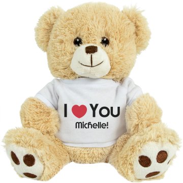I Heart You Michelle Medium Plush Teddy Bear