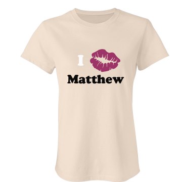 I love Matthew Junior Fit Bella Crewneck Jersey Tee
