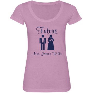 Future Mrs. James Wills Junior Fit Bella Sheer Longer Length Scoopneck Tee